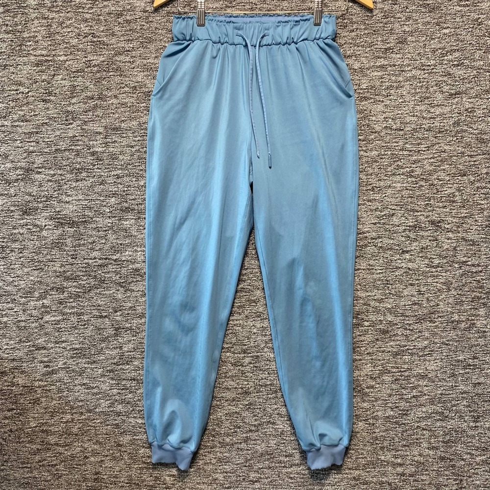 Lululemon Stretch High-Rise Jogger Womens 4 Light Blue Drawstring‎ Pants LW5FPLS